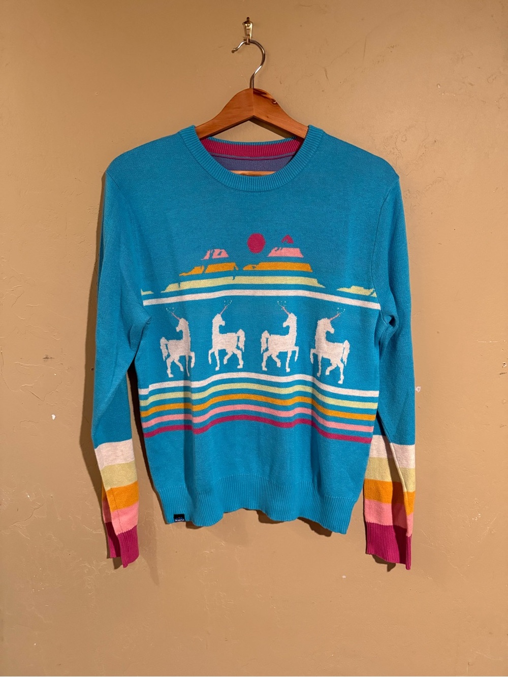 Kavu Hillrose Unicorn Sweater Women's Size XL